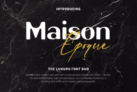 Maison Époque Duo: A Modern Display Typeface